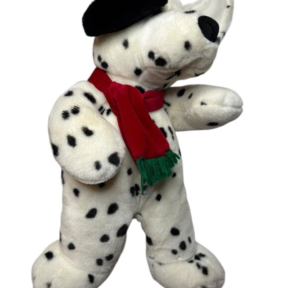 Commonwealth Dalmation Dog Plush Puppy Stuffed Animal Christmas Red Scarf - Picture 4 of 11